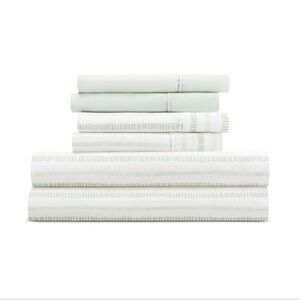 Kaycie Gray Microfiber 4-Pc. Sheet Set, Twin Xl - Dashed Stripe Bundle